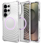 Custodia magnetica antiurto con angoli ammortizzanti e motivo a onde per telefono., For Galaxy S24 5G / S25 5G, For Galaxy S24+ 5G / S25+ 5G, For Galaxy S25 Ultra 5G