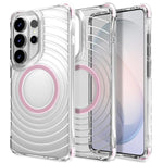 Custodia magnetica antiurto con angoli ammortizzanti e motivo a onde per telefono., For Galaxy S26+ 5G, For Galaxy S26 Ultra 5G, For Galaxy S26 5G