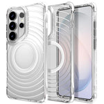 Custodia magnetica antiurto con angoli ammortizzanti e motivo a onde per telefono., For Galaxy S26+ 5G, For Galaxy S26 Ultra 5G, For Galaxy S26 5G