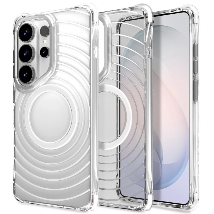 Custodia magnetica antiurto con angoli ammortizzanti e motivo a onde per telefono., For Galaxy S26+ 5G, For Galaxy S26 Ultra 5G, For Galaxy S26 5G
