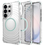 Custodia magnetica antiurto con angoli ammortizzanti e motivo a onde per telefono., For Galaxy S26+ 5G, For Galaxy S26 Ultra 5G, For Galaxy S26 5G