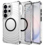 Custodia magnetica antiurto con angoli ammortizzanti e motivo a onde per telefono., For Galaxy S26+ 5G, For Galaxy S26 Ultra 5G, For Galaxy S26 5G