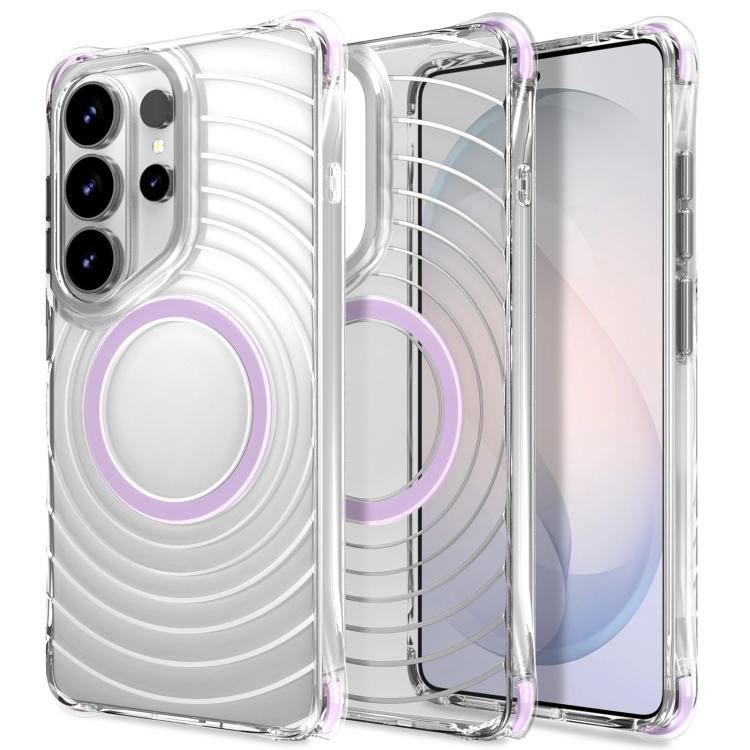 Custodia magnetica antiurto con angoli ammortizzanti e motivo a onde per telefono., For Galaxy S26+ 5G, For Galaxy S26 Ultra 5G, For Galaxy S26 5G