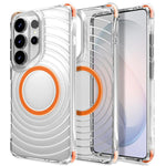 Custodia magnetica antiurto con angoli ammortizzanti e motivo a onde per telefono., For Galaxy S26+ 5G, For Galaxy S26 Ultra 5G, For Galaxy S26 5G