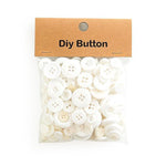 150 g/confezione Bottoni rotondi in resina colorati di varie dimensioni Kit fai da te per bambini, Round