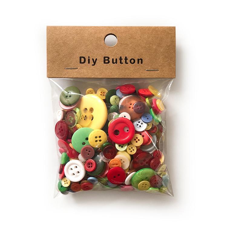 150 g/confezione Bottoni rotondi in resina colorati di varie dimensioni Kit fai da te per bambini, Round