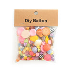 150 g/confezione Bottoni rotondi in resina colorati di varie dimensioni Kit fai da te per bambini, Round