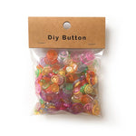 150 g/confezione Bottoni rotondi in resina colorati di varie dimensioni Kit fai da te per bambini, Round