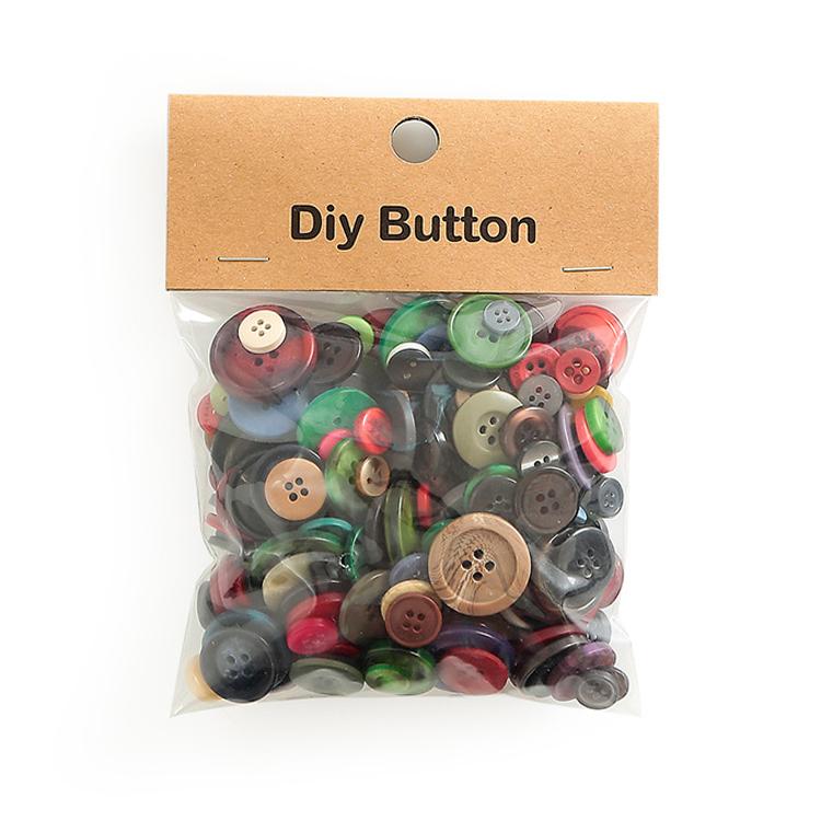 150 g/confezione Bottoni rotondi in resina colorati di varie dimensioni Kit fai da te per bambini, Round