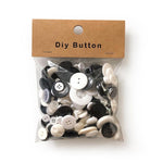 150 g/confezione Bottoni rotondi in resina colorati di varie dimensioni Kit fai da te per bambini, Round