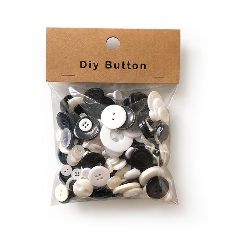 150 g/confezione Bottoni rotondi in resina colorati di varie dimensioni Kit fai da te per bambini, Round