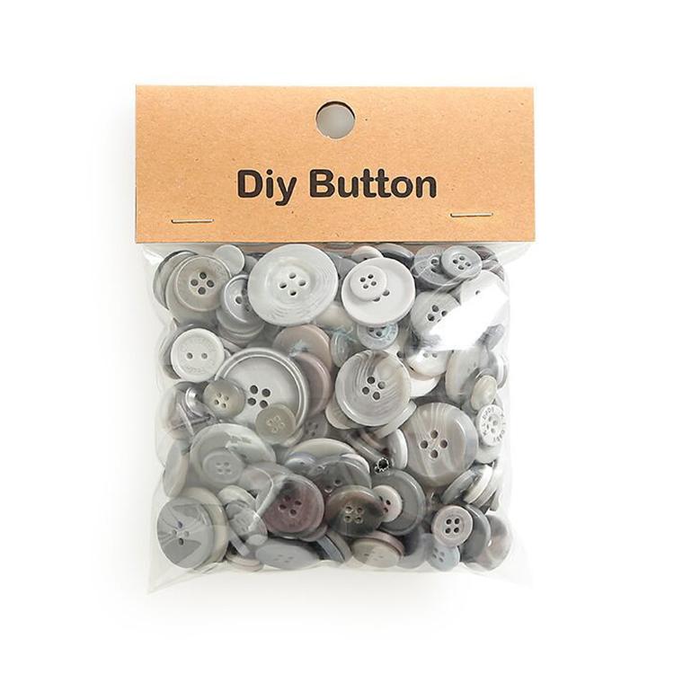 150 g/confezione Bottoni rotondi in resina colorati di varie dimensioni Kit fai da te per bambini, Round