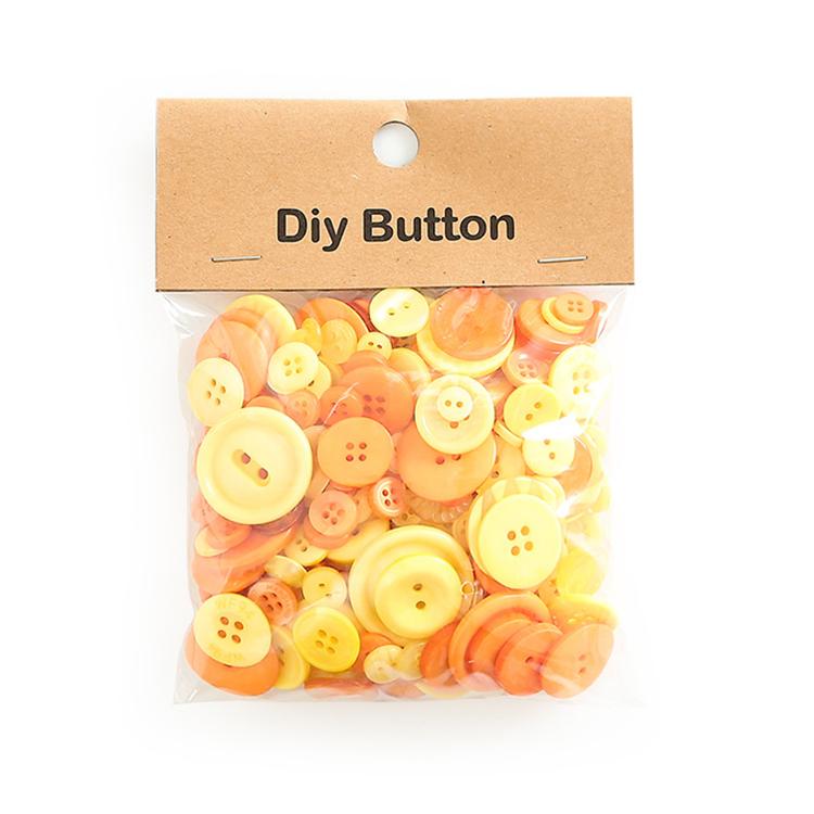 150 g/confezione Bottoni rotondi in resina colorati di varie dimensioni Kit fai da te per bambini, Round