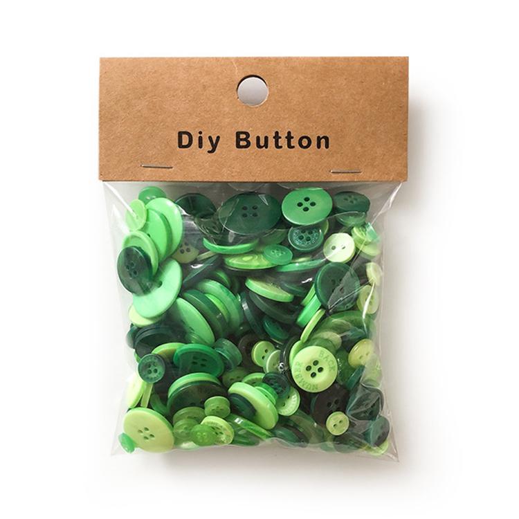 150 g/confezione Bottoni rotondi in resina colorati di varie dimensioni Kit fai da te per bambini, Round