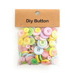 150 g/confezione Bottoni rotondi in resina colorati di varie dimensioni Kit fai da te per bambini, Round