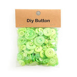 150 g/confezione Bottoni rotondi in resina colorati di varie dimensioni Kit fai da te per bambini, Round