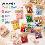 150 g/confezione Bottoni rotondi in resina colorati di varie dimensioni Kit fai da te per bambini, Round