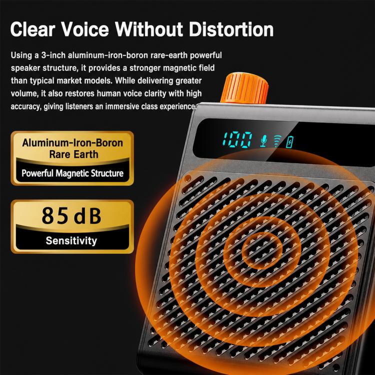 KY300 Microfono lavalier portatile wireless singolo con amplificatore vocale per l'insegnamento.