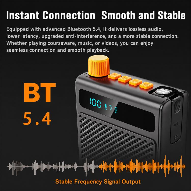 KY300 Microfono lavalier portatile wireless singolo con amplificatore vocale per l'insegnamento.
