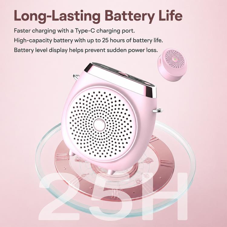 M26 Microfono singolo portatile wireless lavalier, amplificatore vocale per l'insegnamento., M26