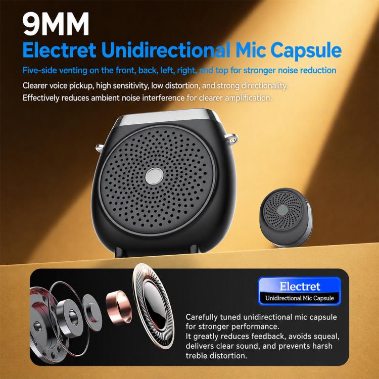 M26 Microfono singolo portatile wireless lavalier, amplificatore vocale per l'insegnamento., M26