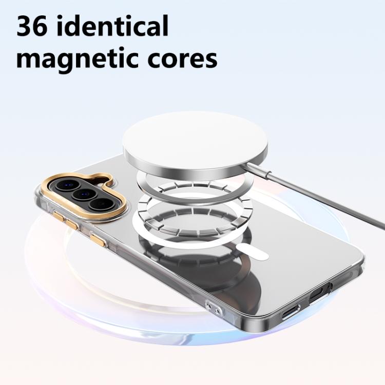 Custodia per telefono ABEEL in policarbonato rigido trasparente con magnete., For Galaxy A57 5G, For Galaxy A37 5G