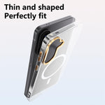Custodia per telefono ABEEL in policarbonato rigido trasparente con magnete., For Galaxy A57 5G, For Galaxy A37 5G