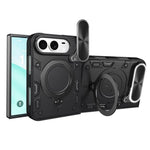 Custodia per telefono con supporto magnetico scorrevole per fotocamera e texture CD, For iPhone Fold