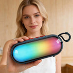 Altoparlante Bluetooth portatile wireless T&G TG-792 con subwoofer stereo 3D, supporto FM/scheda TF/USB/luce ambientale a LED.