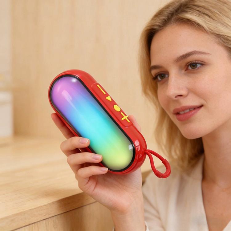 Altoparlante Bluetooth portatile wireless T&G TG-792 con subwoofer stereo 3D, supporto FM/scheda TF/USB/luce ambientale a LED.
