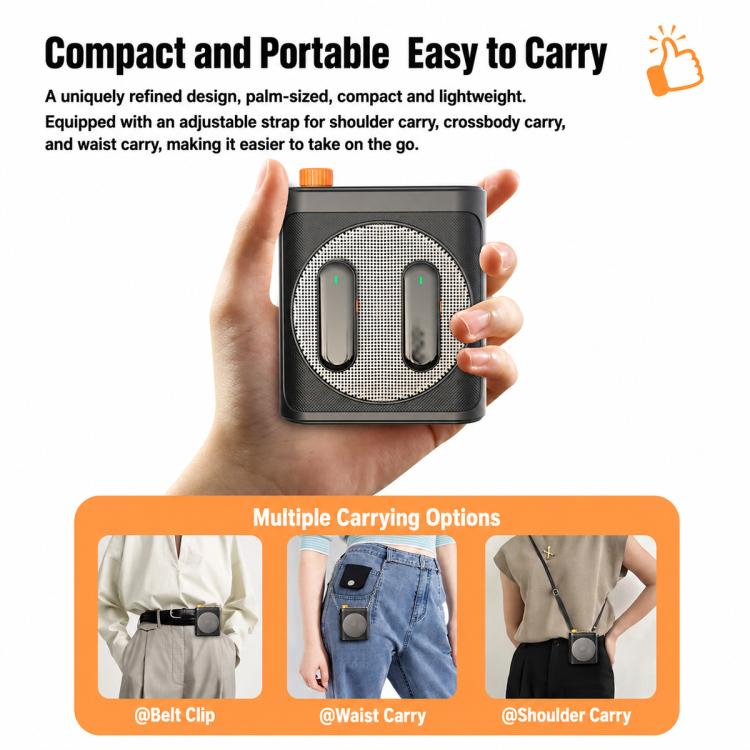 M29 Microfono lavalier portatile wireless a doppio microfono, amplificatore vocale per l'insegnamento., M29
