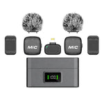 Mic 3 Microfono portatile wireless Lavalier con riduzione del rumore AI, 2 in 1 8 Pin Receiver with Charging Dock, 1 in 1 8 Pin Receiver, 2 in 1 Type-C Receiver with Charging Dock, 1 in 1 Type-C Receiver