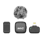 Mic 3 Microfono portatile wireless Lavalier con riduzione del rumore AI, 2 in 1 8 Pin Receiver with Charging Dock, 1 in 1 8 Pin Receiver, 2 in 1 Type-C Receiver with Charging Dock, 1 in 1 Type-C Receiver