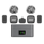 Mic 3 Microfono portatile wireless Lavalier con riduzione del rumore AI, 2 in 1 8 Pin Receiver with Charging Dock, 1 in 1 8 Pin Receiver, 2 in 1 Type-C Receiver with Charging Dock, 1 in 1 Type-C Receiver