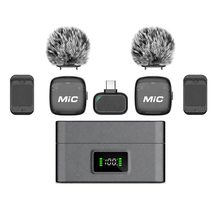 Mic 3 Microfono portatile wireless Lavalier con riduzione del rumore AI, 2 in 1 8 Pin Receiver with Charging Dock, 1 in 1 8 Pin Receiver, 2 in 1 Type-C Receiver with Charging Dock, 1 in 1 Type-C Receiver
