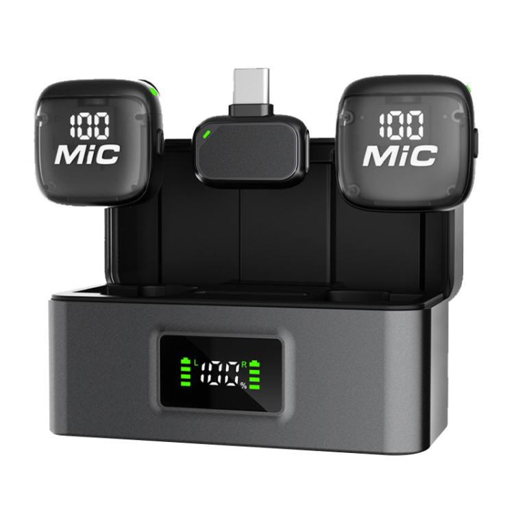 Mic 3 Microfono portatile wireless Lavalier con riduzione del rumore AI, 2 in 1 8 Pin Receiver with Charging Dock, 1 in 1 8 Pin Receiver, 2 in 1 Type-C Receiver with Charging Dock, 1 in 1 Type-C Receiver
