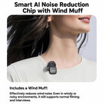 Mic 3 Microfono portatile wireless Lavalier con riduzione del rumore AI, 2 in 1 8 Pin Receiver with Charging Dock, 1 in 1 8 Pin Receiver, 2 in 1 Type-C Receiver with Charging Dock, 1 in 1 Type-C Receiver