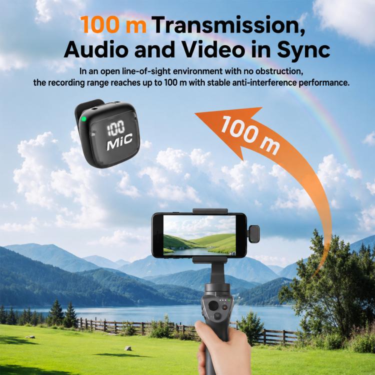 Mic 3 Microfono portatile wireless Lavalier con riduzione del rumore AI, 2 in 1 8 Pin Receiver with Charging Dock, 1 in 1 8 Pin Receiver, 2 in 1 Type-C Receiver with Charging Dock, 1 in 1 Type-C Receiver