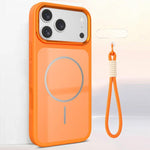 Custodia magnetica per telefono con cinturino da polso e contrasto cromatico, For iPhone 18 Pro, For iPhone 18 Pro Max, For iPhone 17 Pro Max, For iPhone 17 Pro