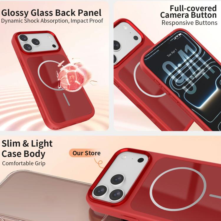 Custodia magnetica per telefono con cinturino da polso e contrasto cromatico, For iPhone 18 Pro, For iPhone 18 Pro Max, For iPhone 17 Pro Max, For iPhone 17 Pro