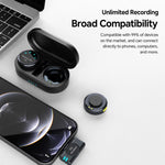 Microfono lavalier wireless portatile S3 2 in 1 con riduzione del rumore, Type-C, 8 Pin