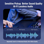 J30 Doppio microfono 2 in 1, microfono lavalier wireless con riduzione del rumore e funzione di monitoraggio bidirezionale.