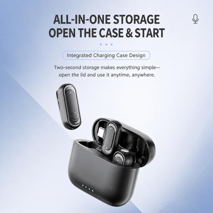 Microfono lavalier wireless 2 in 1 J58 con riduzione del rumore e funzione di monitoraggio., Type-C, 8 Pin