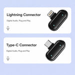 Microfono lavalier wireless 2 in 1 J58 con riduzione del rumore e funzione di monitoraggio., Type-C, 8 Pin