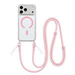 Custodia magnetica trasparente per telefono in acrilico e TPU con cordino, For iPhone 17 Pro Max, For iPhone 17 Pro, For iPhone 17