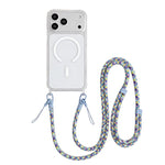 Custodia magnetica trasparente per telefono in acrilico e TPU con cordino, For iPhone 17 Pro Max, For iPhone 17 Pro, For iPhone 17