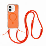 Custodia magnetica trasparente per telefono in acrilico e TPU con cordino, For iPhone 17 Pro Max, For iPhone 17 Pro, For iPhone 17