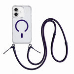 Custodia magnetica trasparente per telefono in acrilico e TPU con cordino, For iPhone 17 Pro Max, For iPhone 17 Pro, For iPhone 17
