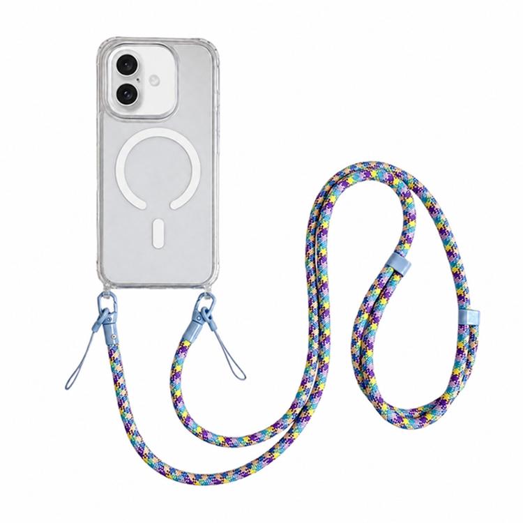 Custodia magnetica trasparente per telefono in acrilico e TPU con cordino, For iPhone 17 Pro Max, For iPhone 17 Pro, For iPhone 17