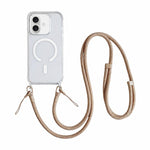 Custodia magnetica trasparente per telefono in acrilico e TPU con cordino, For iPhone 17 Pro Max, For iPhone 17 Pro, For iPhone 17